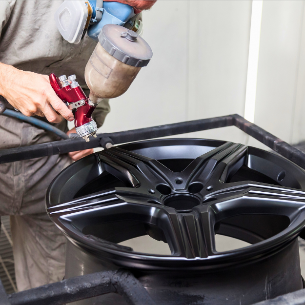 Specialized service for wheels and calipers powder coating and painting for a fresh, stylish finish