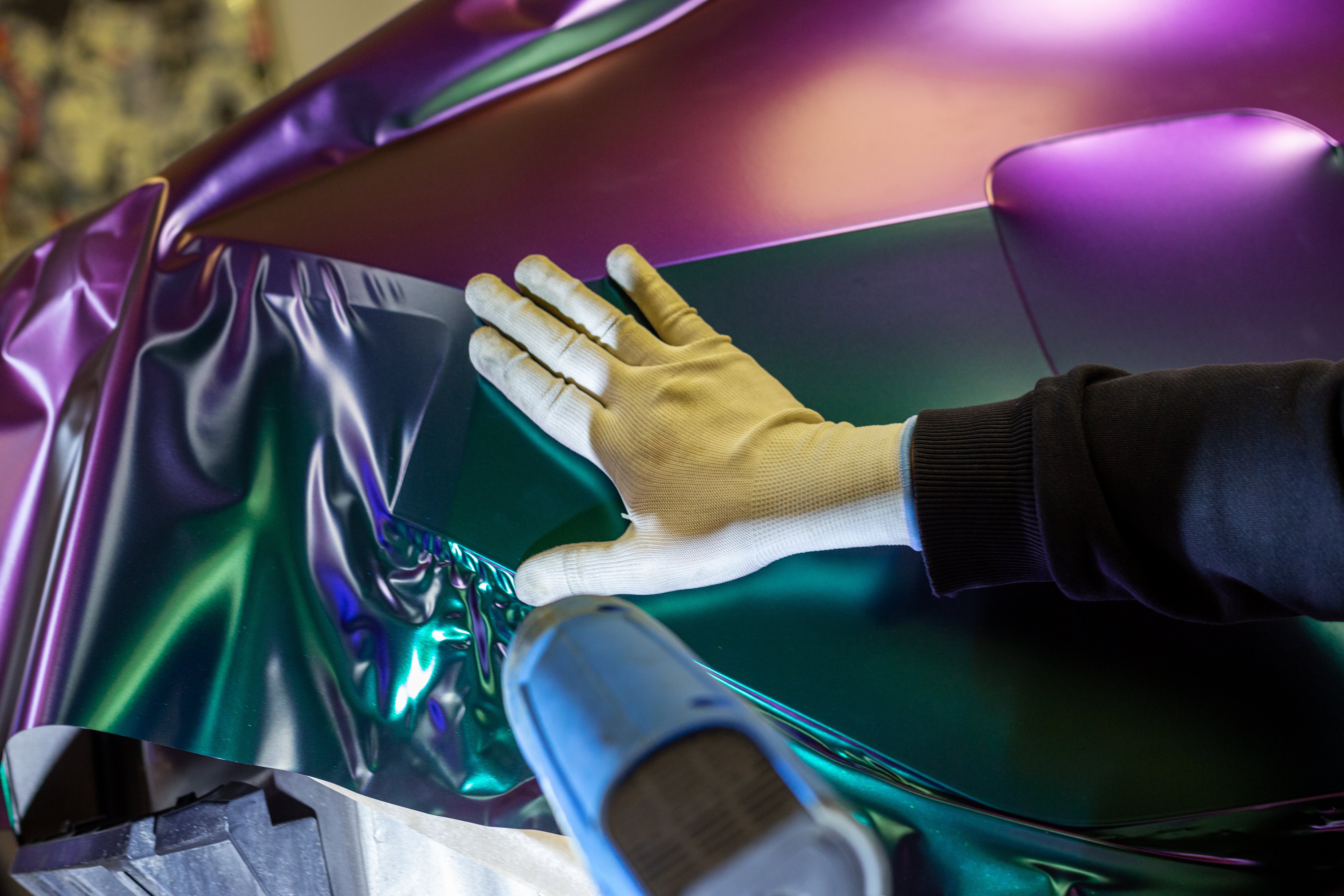 Precision vinyl wrapping for a personalized and creative vehicle transformation